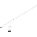 Renkforce mini - display / hdmi cble de raccordement [1x displayport mle - 1x hdmi mle] 3 m blanc
