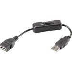 Renkforce usb 2. 0 cble rallonge [1x usb 2. 0 type a mle - 1x usb 2. 0 type a femelle] 0. 25 m noir ...