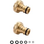 Répartiteur de robinet de jardin en laiton à 2 voies, 1, 9 cm et 1, 27 cm avec valves marche / arrêt ... Répartiteur de robinet de jardin en laiton à 2 voies, 1, 9 cm et 1, 27 cm avec valves marche / arrêt ...