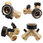 Répartiteur de tuyau de type y à 2 voies, distributeur de tuyau d'arrosage, adaptateur de robinet de ... Répartiteur de tuyau de type y à 2 voies, distributeur de tuyau d'arrosage, adaptateur de robinet de ...