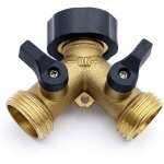 R�partiteur en y � 2 voies - 3 / 4  - avec robinets d'arr�t - r�partiteur raccord en y avec 2 r�partiteur ...