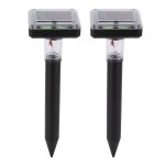 Répulsif anti - taupes led ultrasonique à énergie solaire, 2 pièces, portable, robuste et durable, pour ... Répulsif anti - taupes led ultrasonique à énergie solaire, 2 pièces, portable, robuste et durable, pour ...