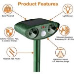 Rpulsif chat ultrason, repulsif chat solaire, rpulsif ultrason anti rongeurs avec dtecteur de mouvement, ...