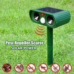 Rpulsif d'extrieur solaire a ultrasons contre les animaux dissuasif, dtecte le mouvement, repousse ...