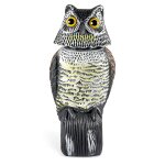 Répulsif pour oiseaux de jardin, simulation de hibou, rotation à 360 degrés, tête secouée, appât pour ... Répulsif pour oiseaux de jardin, simulation de hibou, rotation à 360 degrés, tête secouée, appât pour ...
