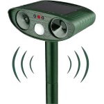 R�pulsif solaire pour chats avec d�tecteur de mouvement - r�pulsif ultrasonique etanche contre les rongeurs ...