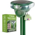 Rpulsif solaire  ultrasons pour animaux, chats, chiens, animaux sauvages - porte de 5 m par appareil ...