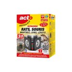 Repulsif ultrason 3 en 1 rats souris acto - rus11