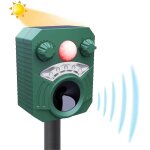 R�pulsif � ultrasons pour chats de jardin, 5 modes, alimentation usb ou solaire, avec piquet de sol, ...