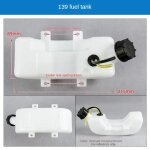 Réservoir de carburant pour tondeuse, adapté aux pièces de débroussailleuse komatsu kawasaki robin, 140 ... Réservoir de carburant pour tondeuse, adapté aux pièces de débroussailleuse komatsu kawasaki robin, 140 ...
