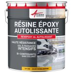 R�sine epoxy autolissante - peinture pour sol : d�co int�rieure, atelier - effet miroir jaune signalisation ...