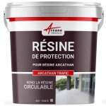R�sine de finition circulable polyurethane pour etancheite toiture plate arcathan trafic gris 4 kg