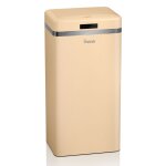 Retro poubelle  ouverture automatique avec capteur, mtal, 45 litres, vintage crme swan swka4500cn