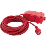 Rev - rallonge schuko 10m 4 - sorties rouge