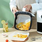 Revtement en papier sulfuris pour friteuse a air, 50 pices, rsistant a l'huile, papier absorbant ...