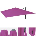 Rev�tement pour parasol de luxe hwc - a96, rev�tement de remplacement, 3x4m (�5m) polyester 3, 5kg violet ...