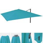 Rev�tement de rechange pour parasol de luxe hwc - a96 3x3m (�4, 24m) polyester 2, 7kg turquoise