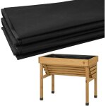 Rev�tement en tissu pour grand bac a l�gumes ext�rieur sur�lev�, 2, 9 m x 1, 6 m, non tiss�, noir, pour ...