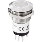 Rf - 4707814 bouton de sonnette simple acier inoxydable, blanc 24 v dc / 2 a, 24 v ac / 1 a - renkforce ...