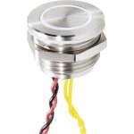 Rf - 4707816 bouton de sonnette avec piezo simple acier inoxydable, blanc 24 v / 0, 3 a - renkforce