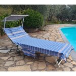 Rfvvv - ® serviette de plage riviera 75x195cm en coton,  rayures / serviette de plage chaise longue ...
