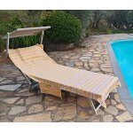 Rfvvv - ® serviette de plage riviera 75x195cm en coton,  rayures / serviette de plage chaise longue ...
