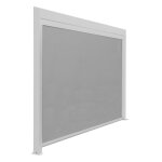 Rideau bioclim 4m pour pergola adosse - aluminium epoxy blanc - tpep perle