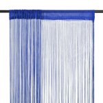Rideau en fils 2 pcs 100 x 250 cm bleu vidaxl Rideau en fils 2 pcs 100 x 250 cm bleu vidaxl