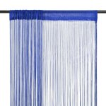 Rideau en fils 2 pcs 140 x 250 cm bleu vidaxl