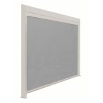Rideau latral 4m pour pergola autoporte mira - aluminium et tpep - crme et perle