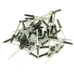 Rivets trigrip de 4 x 20 noirs pour plaque mineralogique