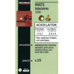 Rivet tub. acier / laiton 3x8 (25)