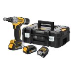 Riveteuse moteur brushless xr 18v - 6, 4 mm - dewalt - avec 2 batteries 18v 1. 7ah - chargeur - coffret ...