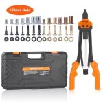 Riveteuse manuelle - vevor - pince  insert filet outil  riveter 41cm 13 mandrins 186 ecrous  sertir ...