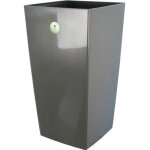 Riviera pot de fleurs nuance - carr� - 29 x 29 x h 52 cm - 32. 6 l - gris paillet�