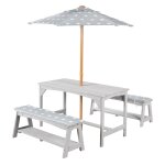 Roba table pique - nique et 2 bancs enfants outdoor + en bois massif - ensemble de jardin + parasol et ... Roba table pique - nique et 2 bancs enfants outdoor + en bois massif - ensemble de jardin + parasol et ...
