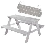 Roba table pique - nique enfants outdoor + en bois massif - avec coussin d'assise - table d'ext�rieur ...