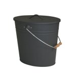 Robert testrut kamino - flam 333252 seau a cendres ovale anthracite 24 l 40 x 35 x 28 cm