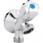 Robinet applique monobloc arriv�e 12 / 14 sortie m�le 20 / 27 chrom� porquet