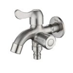 Robinet d'arrêt double 1 / 2 en acier inoxydable 304 sans plomb pour machine à laver, lave - vaisselle, ... Robinet d'arrêt double 1 / 2 en acier inoxydable 304 sans plomb pour machine à laver, lave - vaisselle, ...