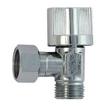 Robinet d'arr�t �querre - rousseau - 3 / 8 m�le / femelle - 1 / 4t - laiton chrom�