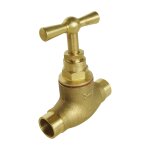 Robinet d'arr�t � souder pour tube cuivre d12 - - en laiton brut