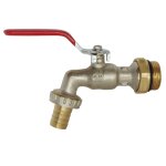 Robinet d'arrosage � sph�re auto �tanche et orientable 20 / 27 - 20 / 27 - laiton nick
