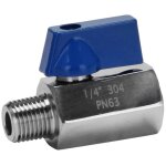 Robinet a boisseau spherique 1 / 2 pouce en acier inoxydable 304, mini robinet a boisseau spherique femelle ...