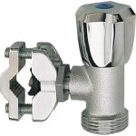 Robinet chrom� autoforant standard sortie m�le 20 / 27 porquet