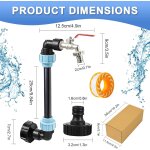 Robinet  col de cygne ibc - adaptateur ibc 3 / 4  - robinet d'arrt s60 x 6 - idal pour remplir les ...