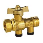 Robinet compteur droit avec clapet antipollution m�le 3 / 4  (20x27) - �crou tournant 3 / 4  (20x27)