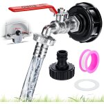 Robinet cuve 1000l, 3 / 4  raccord cuve 1000 litres, robinet cuve ibc en alliage d'aluminium, s60x6 adaptateur ...