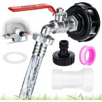 Robinet cuve 1000l, 3 / 4  raccord cuve 1000 litres, robinet cuve ibc en alliage d'aluminium, s60x6 adaptateur ...