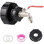 Robinet cuve 1000l laiton connecteur cuve 1000l adaptateur de r�servoir ibc adaptateur cuve s100x8 / ...